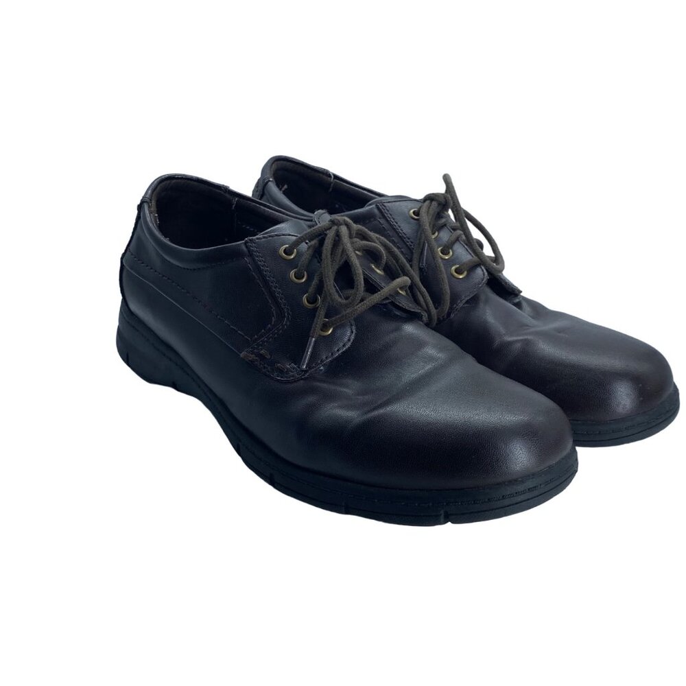 Outland Comfort Men's Brown Leather Lace-Up‎ Dress Shoes Comfortable Size 11